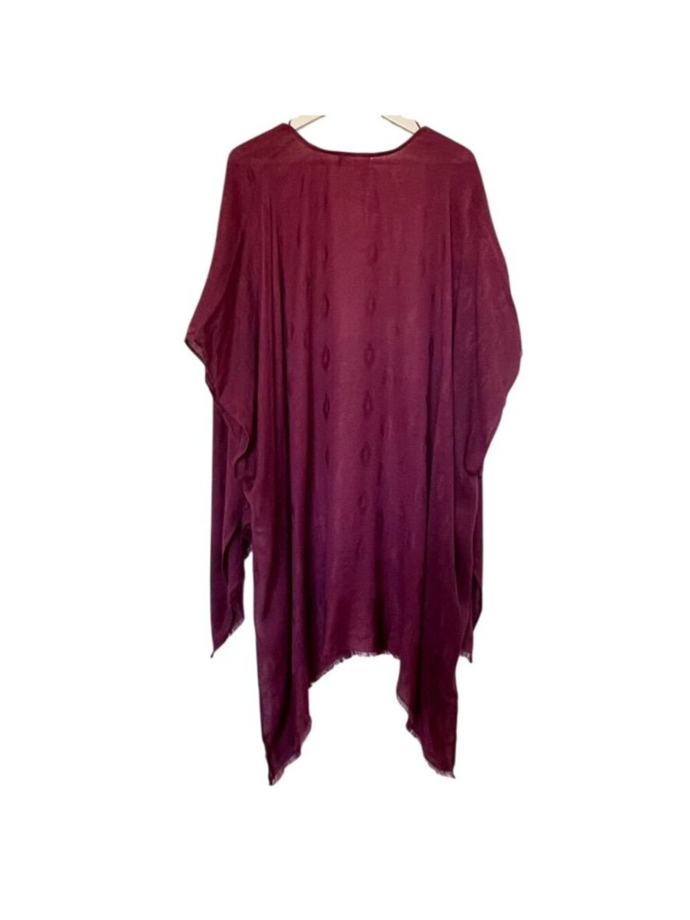 Boho Women OS Cover-Up Shawl Fringe Dark Romantic Flowy Ethereal - Picture 4 of 13